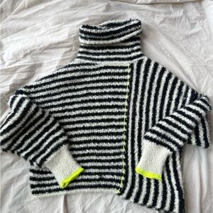 Pilcro by Anthropologie Illusion Stripe Turtleneck Sweater Small